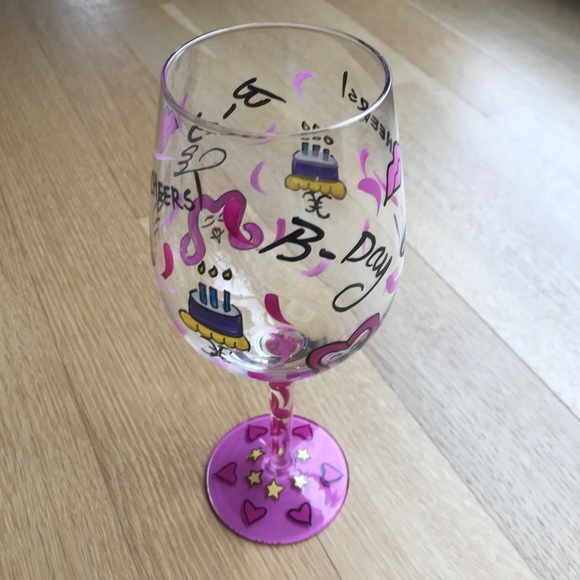 2 Saints Birthday Girl Wine Glass - Picture 3 of 4